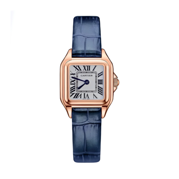 Cartier Santos Dumont Rose Gold ceinture Bleue