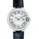 Montre Ballon Bleu de Cartier en cuir Noir