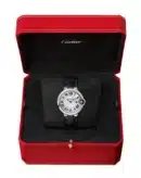 Montre Ballon Bleu de Cartier en cuir Noir