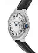 Montre Ballon Bleu de Cartier en cuir Noir